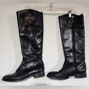 Tory Burch leather tall riding boots